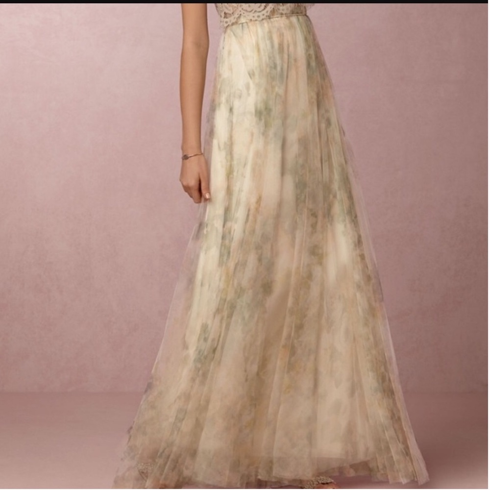Jenny Yoo Arabella Tulle Floral Maxi Skirt